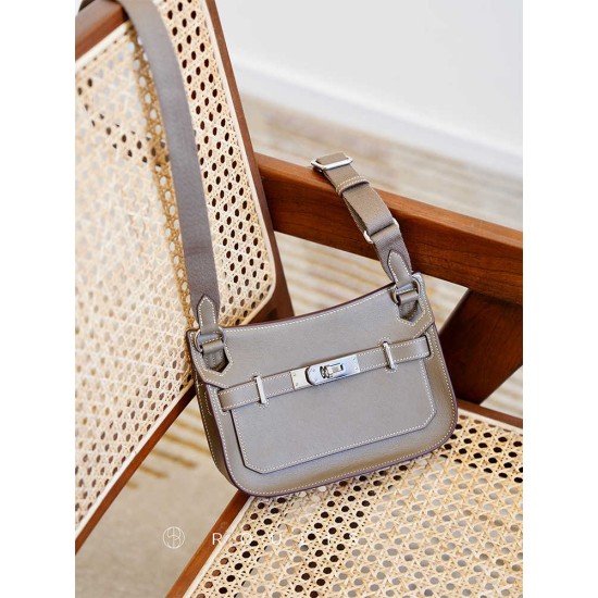 Hand-stitched mini leather one-shoulder crossbody bag